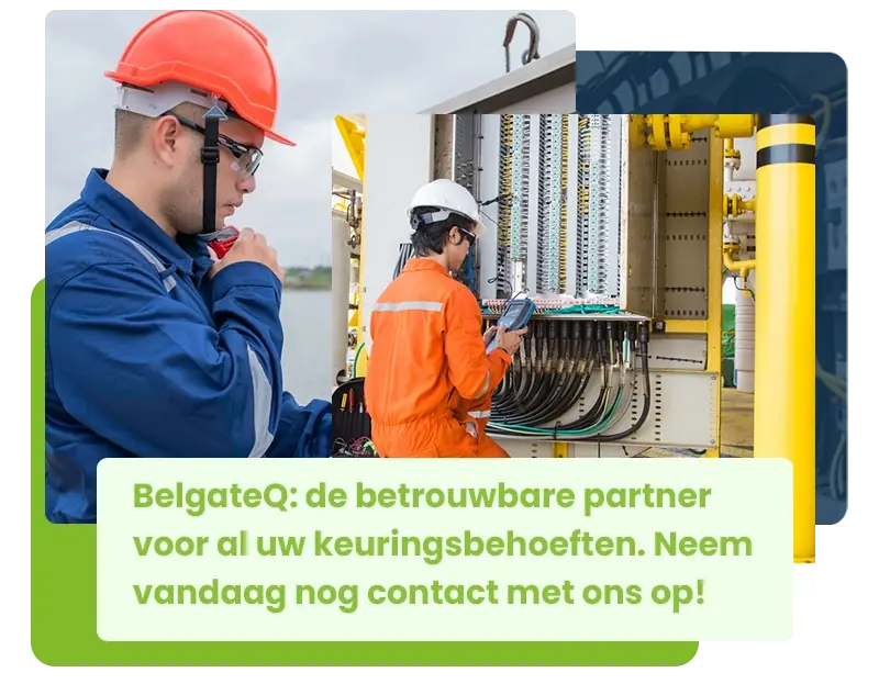Keurder van BTQ meet een elektrische installatie
