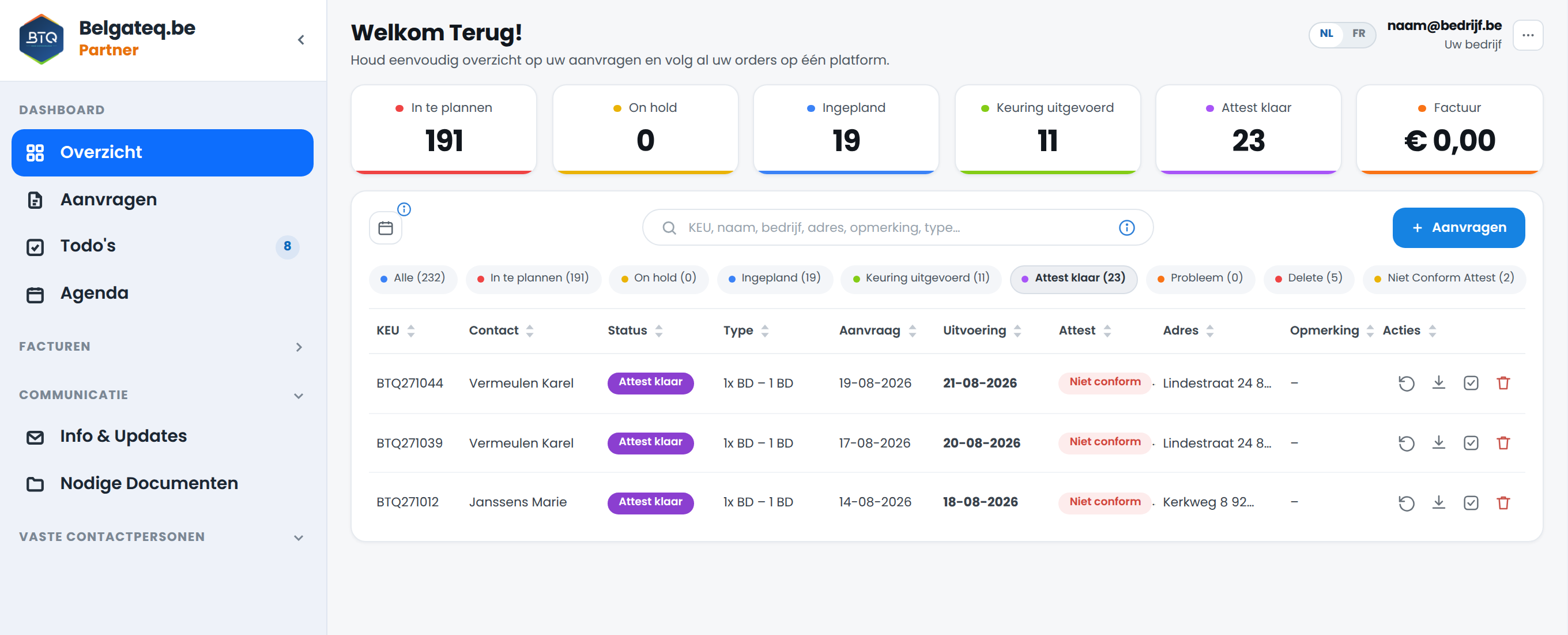 Het BTQ partnerportaal